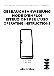 Mode d’emploi Electrolux IK27511RE Réfrigérateur