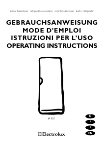 Manual Electrolux IK32511LI Refrigerator