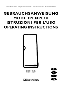 Mode d’emploi Electrolux IK28511RE Réfrigérateur