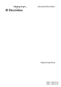 Bedienungsanleitung Electrolux EWF146318W Waschmaschine