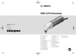 Návod Bosch GNA 2.0 Prestrihovače