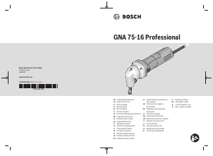 Kasutusjuhend Bosch GNA 75-16 Plekilõikur