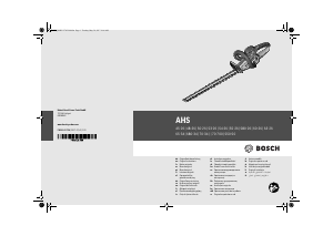 Manual de uso Bosch AHS 63-26 Tijeras cortasetos