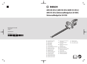 Руководство Bosch UniversalHedgeCut 18-550 Кусторез