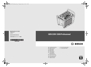 Manuale Bosch GEN 230V-1500 Generatore