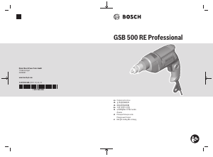 Manual Bosch GSB 500 RE Professional Impact Drill