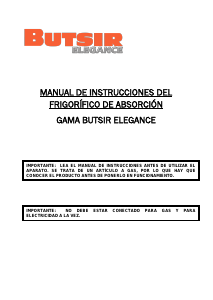 Manual de uso Butsir Elegance Frigorífico combinado