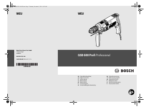 Mode d’emploi Bosch GSB 680 Profi Perceuse à percussion