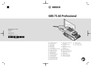 Kullanım kılavuzu Bosch GBS 75 AE Zımpara kayışı tezgahı