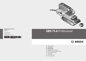 Mode d’emploi Bosch GBS 75 A Ponceuse à bande