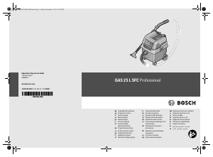 Rokasgrāmata Bosch GAS 25 L SFC Putekļu sūcējs