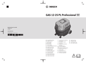 Vadovas Bosch GAS 12-25 PL Dulkių siurblys