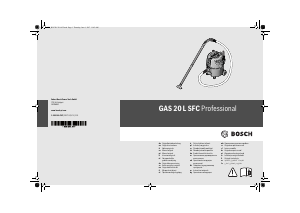 Rokasgrāmata Bosch GAS 20 L SFC Putekļu sūcējs