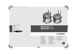 Rokasgrāmata Bosch UniversalVac 15 Putekļu sūcējs