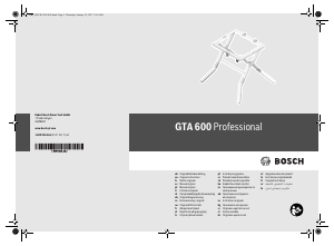Посібник Bosch GTA 600 Верстак