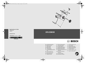 Priročnik Bosch GTA 2500 W Delovna miza