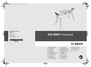 Návod Bosch GTA 2600 Pracovný stôl
