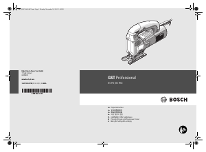 Hướng dẫn sử dụng Bosch GST 85 PBE Cưa xoi