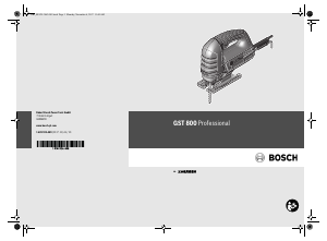 说明书 博世 GST 800 线锯