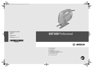 Manual Bosch GST 650 Jigsaw