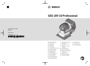 Mode d’emploi Bosch GSS 18V-10 Ponceuse vibrante