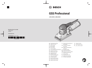 Kullanım kılavuzu Bosch GSS 280 AVE Yörüngeli zımpara