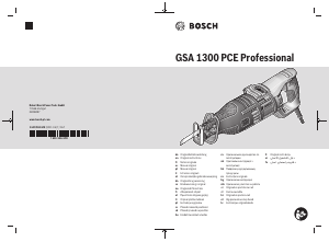 Mode d’emploi Bosch GSA 1300 PCE Scie sabre