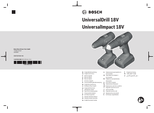 Bruksanvisning Bosch UniversalImpact 18V Borrskruvdragare