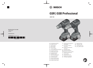 Kullanım kılavuzu Bosch GSB 18V-50 Matkap tornavida