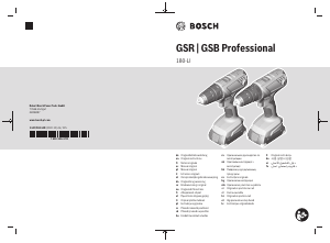 Priročnik Bosch GSB 180-LI Vrtalni aparat