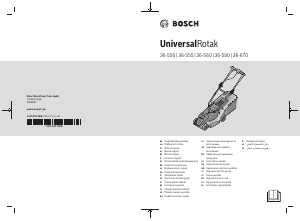 Käyttöohje Bosch UniversalRotak 36-555 Ruohonleikkuri
