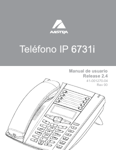 Manual de uso Aastra 6731i Teléfono IP