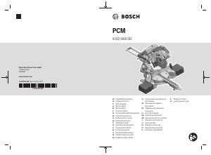 Käyttöohje Bosch PCM 800 SD Jiirisaha