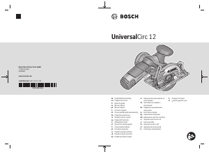 Kullanım kılavuzu Bosch UniversalCirc 12 Yuvarlak testere