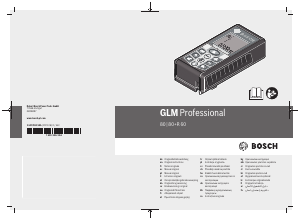 Manual Bosch GLM 80+R60 Medidor de distâncias a laser