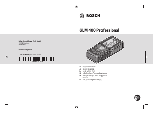 Manual Bosch GLM 400 Laser Distance Meter