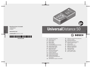 Εγχειρίδιο Bosch UniversalDistance 50 Μετρητής απόστασης λέιζερ