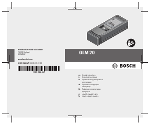 Руководство Bosch GLM 20 Лазерный дальномер