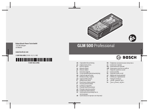 Kullanım kılavuzu Bosch GLM 500 Lazer mesafe ölçer