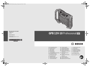 Посібник Bosch GPB 12V-10 Радіо