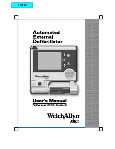 Manual Welch Allyn AED 20 Defibrillator
