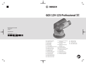 كتيب بوش GEX 12V-125 ماكينة صنفرة غير منتظمة المدار