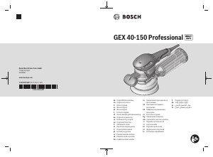 Manual Bosch GEX 40-150 Şlefuitor cu excentric