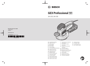 Manual de uso Bosch GEX 34-150 Lijadora excéntrica