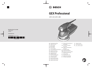 Priručnik Bosch GEX 125-1 A Nasumična orbitalna brusilica