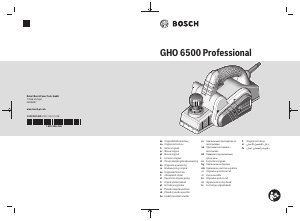 Brugsanvisning Bosch GHO 6500 Høvl