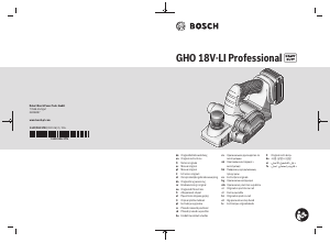 Manual Bosch GHO 18V-LI Plaina