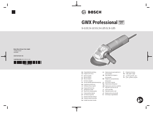Manuál Bosch GWX 9-115 Úhlová bruska
