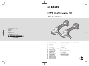 Kasutusjuhend Bosch GWX 18V-10 PSC Nurklihvija