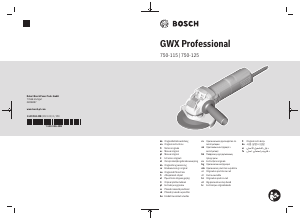 Instrukcja Bosch GWX 750-115 Szlifierka kątowa